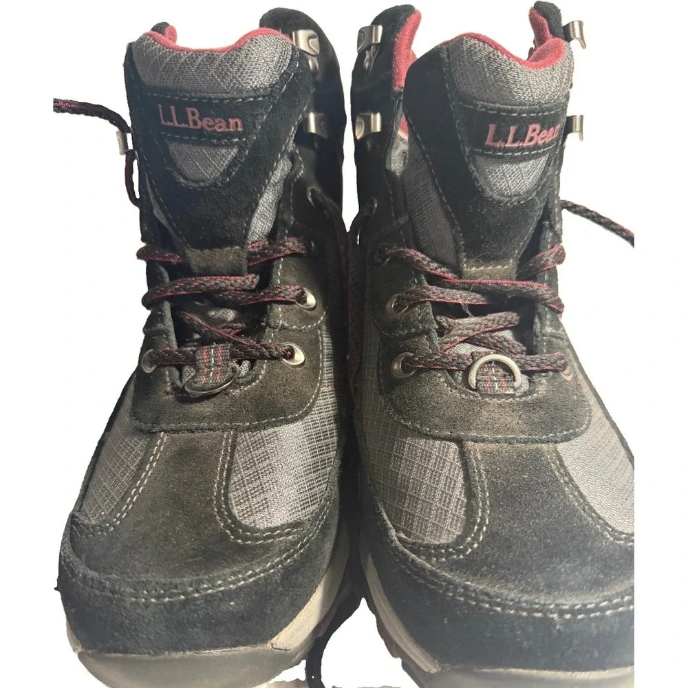 LL Bean Womens 10 Waterproof Insulated Hiking Boots PrimaLoft 200g Black 296491